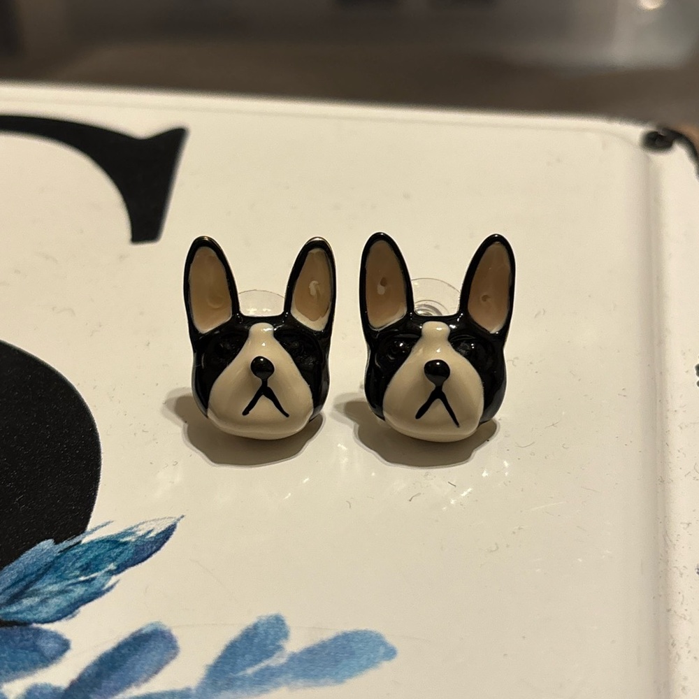 Boston Terrier/ French Bulldog Studs Earrings